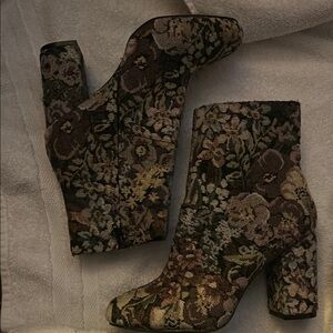 Urban Outfitters Black and Brown Heeled Boots